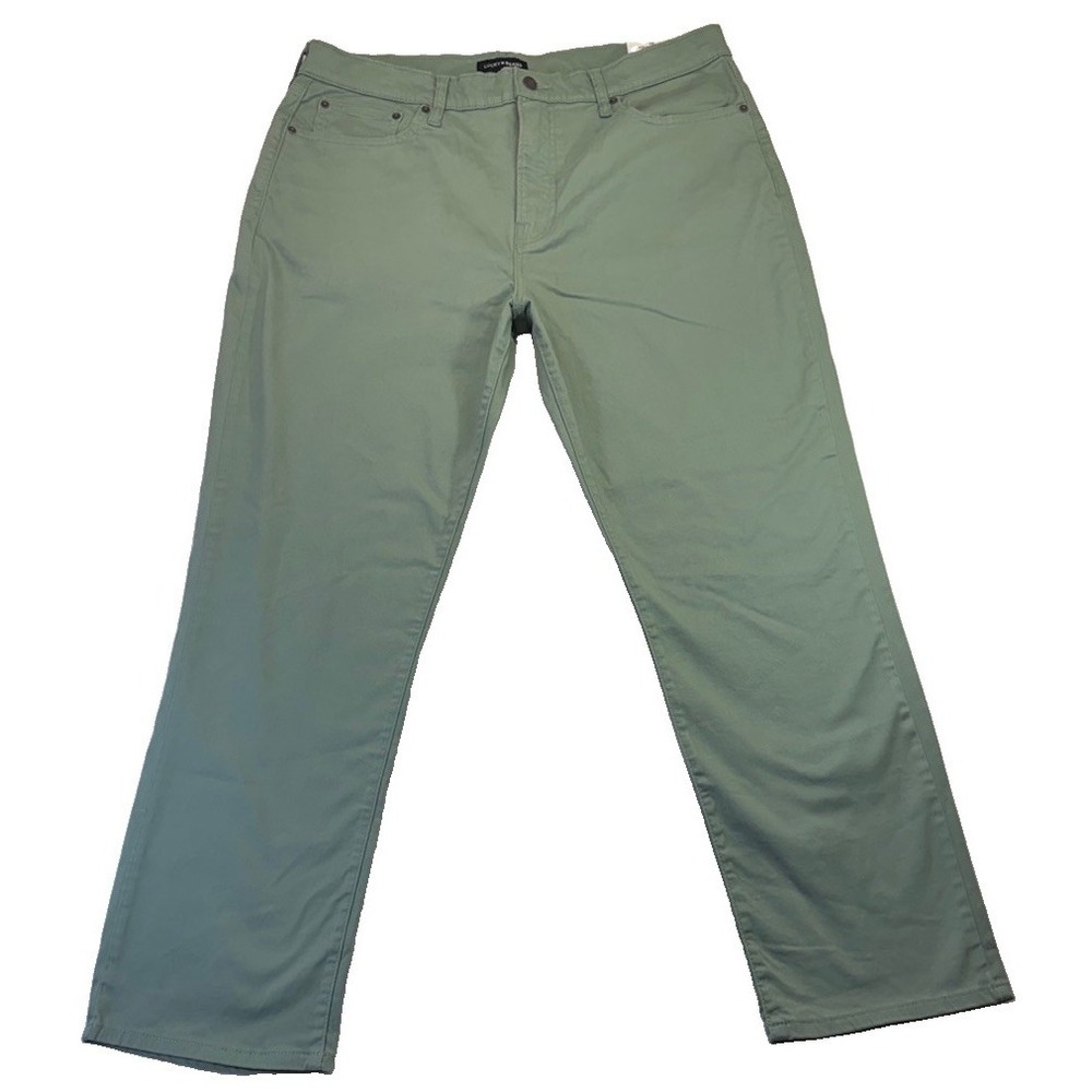 Lucky Brand 410 Athletic Straight Pants Mens 38x30 Sage Green Stretch Chino NWT